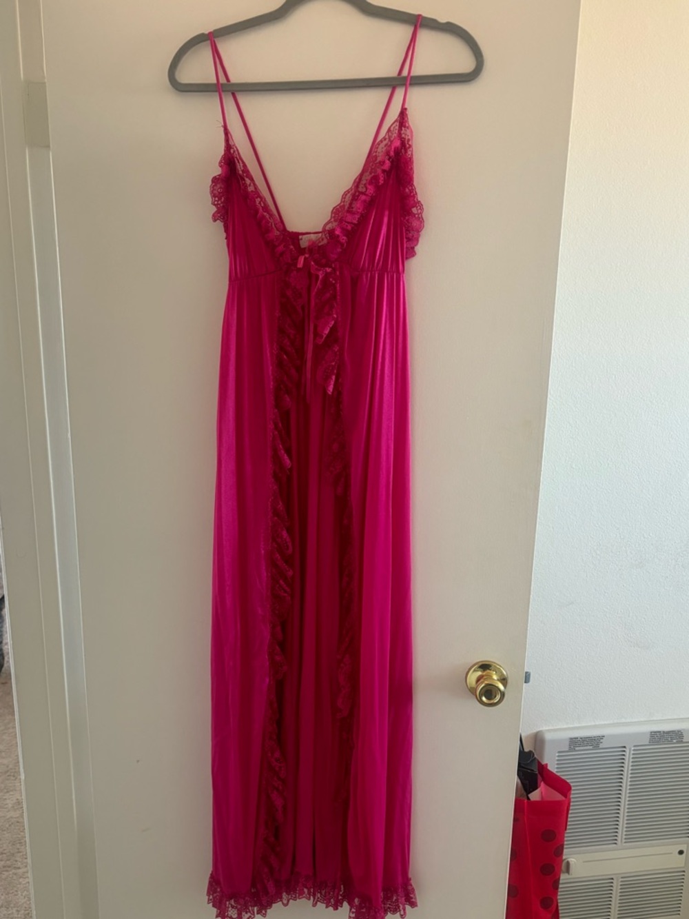 Erica Loren Vintage hot pink nightgown